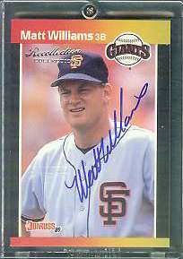  Matt Williams - 2004 Donruss Timelines Recollection AUTOGRAPH (Giants) Baseball cards value