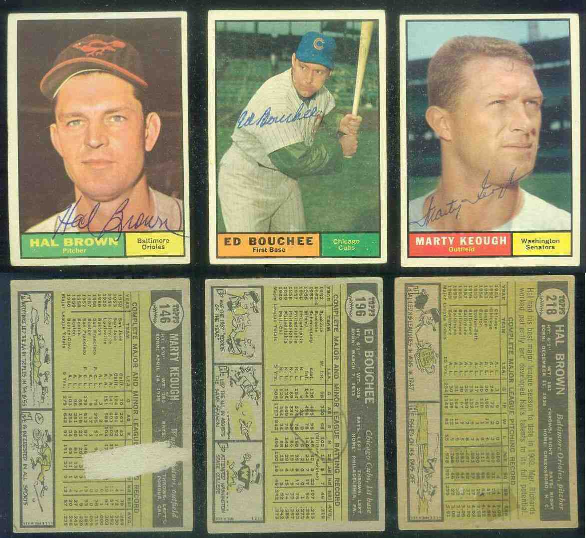1961 Topps AUTOGRAPHED #146 Marty Keough w/PSA/DNA Auction LOA (Senators) [ Baseball cards value