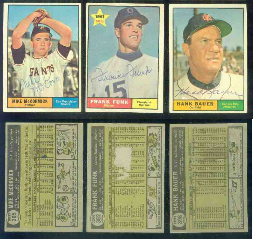 1961 Topps AUTOGRAPHED #305 Mike McCormick w/PSA/DNA Auction LOA (Giants) [ Baseball cards value