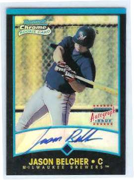  Jason Belcher - 2001 Bowman Chrome #336 ROOKIE AUTOGRAPH (Brewers) Baseball cards value