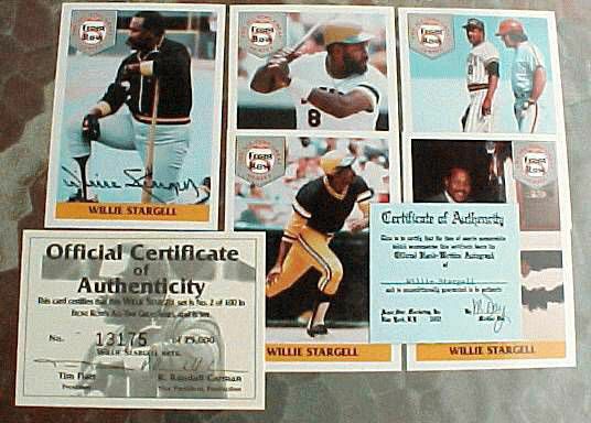 Willie Stargell - 1992 Front Row AUTOGRAPHED 5-card set (Pirates) Baseball cards value