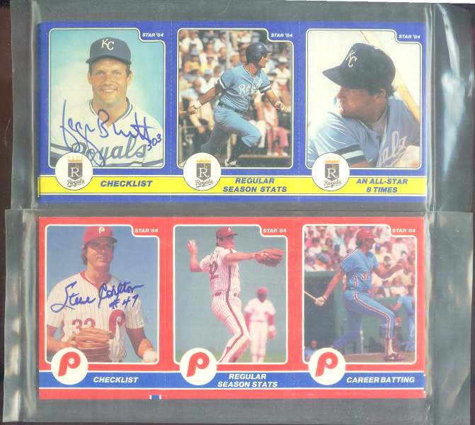 Steve Carlton - 1984 Star Company AUTOGRAPHED Complete 24-card set Baseball cards value