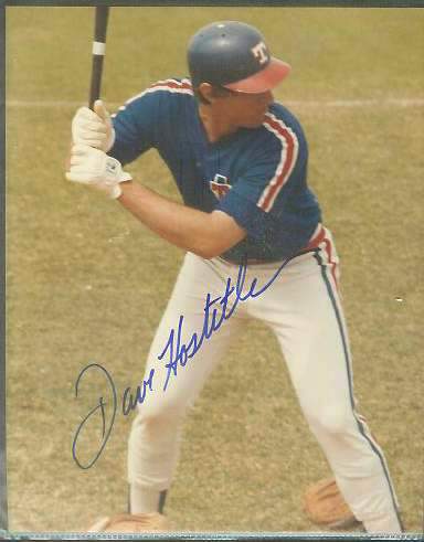  Dave Hostetler - Autographed Color 8x10 (w/LOA) (Rangers) Baseball cards value