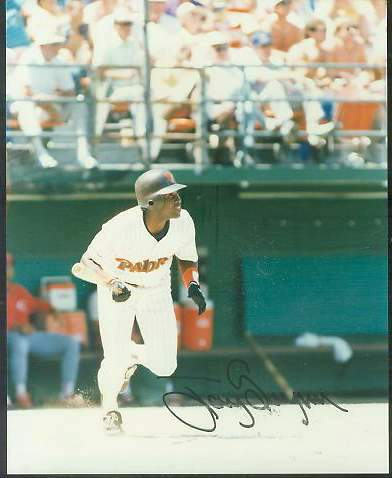  Tony Gwynn - Autographed 8x10 Color Glossy [#b] {slightly smudged) Baseball cards value