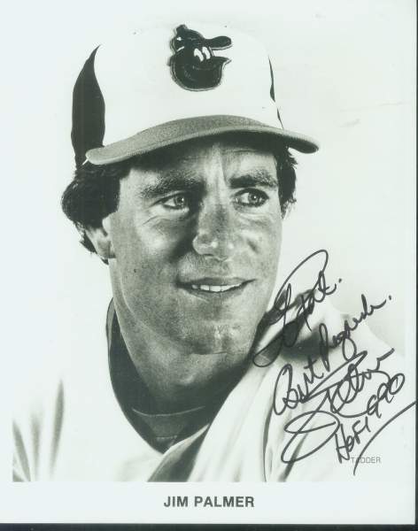  Jim Palmer - Autographed B&W 8x10 (Orioles) Baseball cards value