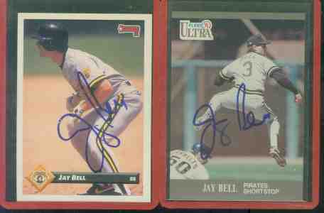 1991 Ultra + 1993 Donruss Jay Bell - Lot of (2) AUTOGRAPHED cards (Pirates) Baseball cards value