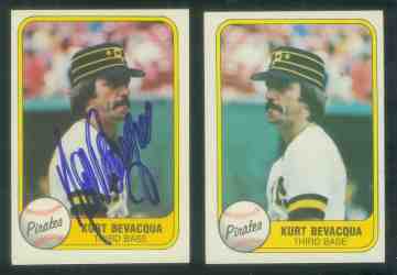 1981 Fleer AUTOGRAPHED #382 Kurt Bevacqua ERROR + Corrected (Pirates) Baseball cards value