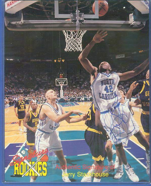  Jerry Stackhouse - Signature ROOKIES Autographed 8x10 Basketball cards value