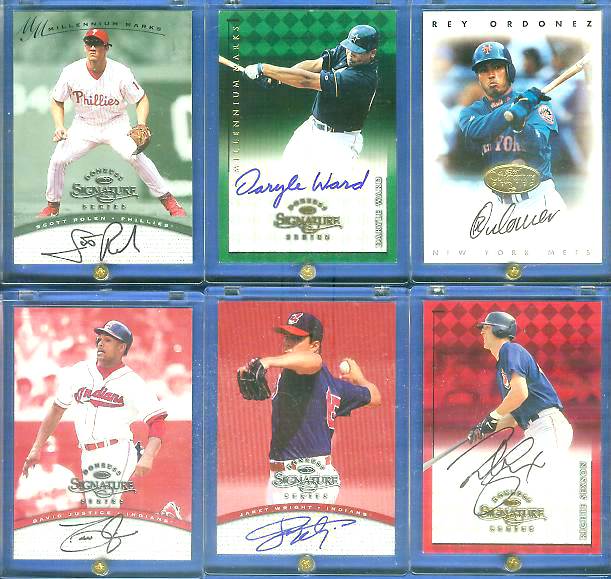 Rey Ordonez - 1996 Leaf Signatures GOLD AUTOGRAPH (Mets) Baseball cards value