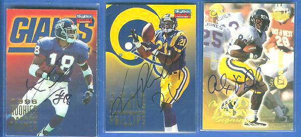  Amani Toomer - 1996 SkyBox Impact '1996 ROOKIES' AUTOGRAPH (NY Giants) Football cards value