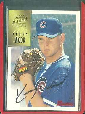  Kerry Wood - 1997 Bowman ROOKIE Certified BLACK-INK AUTOGRAPH #CA86 (Cubs) Baseball cards value