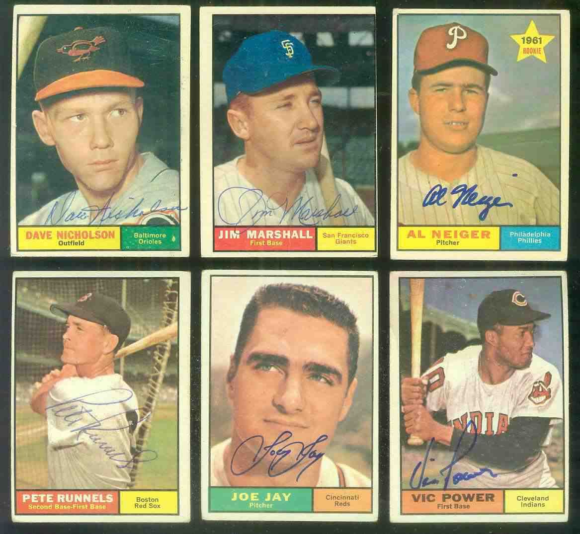1961 Topps AUTOGRAPHED #182 Dave Nicholson w/PSA/DNA Auction LOA Baseball cards value