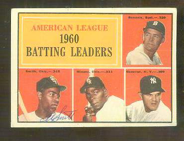 1961 Topps AUTOGRAPHED #.42 Al Smith A.L. Batting Leaders PSA/DNA(deceased) Baseball cards value