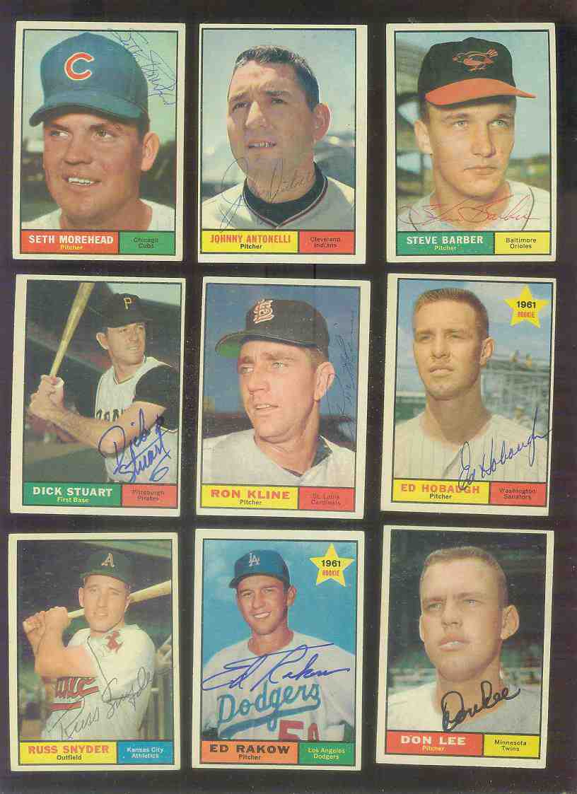 1961 Topps AUTOGRAPHED #127 Ron Kline w/PSA/DNA LOA (Cardinals,deceased) [d Baseball cards value