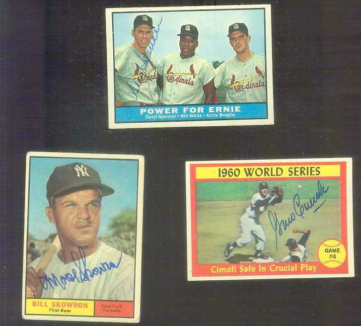1961 Topps AUTOGRAPHED #451 Daryl Spencer 'Power for Ernie' w/PSA/DNA LOA [ Baseball cards value