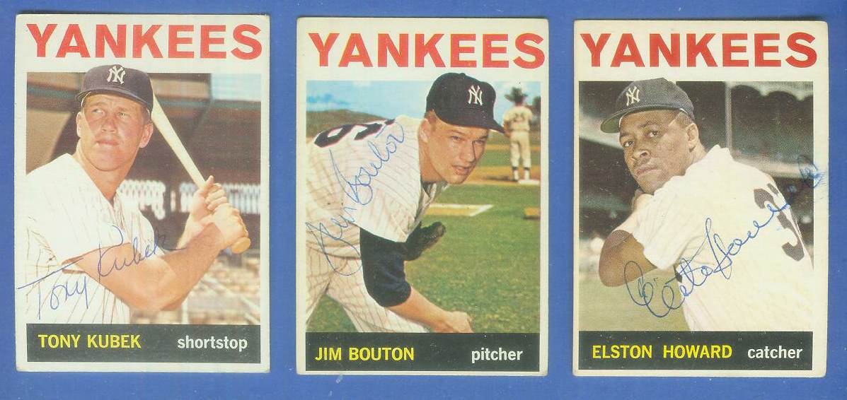 1964 Topps AUTOGRAPHED #100 Elston Howard DECEASED (Yankees) Baseball cards value