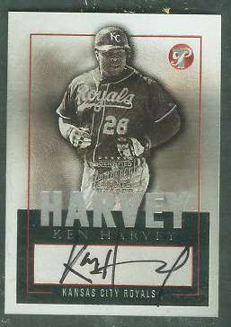  Ken Harvey - 2003 Topps PRISTINE Certified AUTOGRAPH (Royals) Baseball cards value