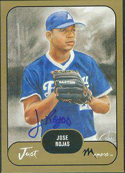  Jose Rojas - 2002 Just Minors PROSPECTS GOLD Certified AUTOGRAPH (Dodgers) Baseball cards value