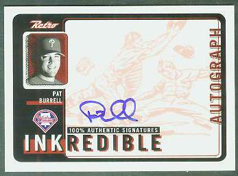  Pat Burrell - 1999 UD Retro 'Inkredible' AUTOGRAPH (Phillies) Baseball cards value