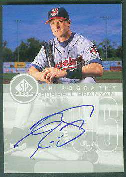  Russell Branyan - 1999 SP Authentic 'Chirography' AUTOGRAPH (Indians) Baseball cards value
