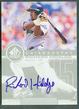  Richard Hidalgo - 1999 SP Authentic 'Chirography' AUTOGRAPH (Astros) Baseball cards value