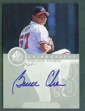  Bruce Chen - 1999 SP Authentic 'Chirography' AUTOGRAPH (Braves) Baseball cards value