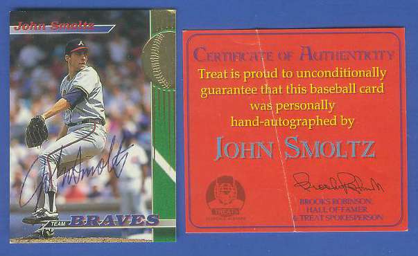  John Smoltz - 1993 Stadium Club 'Team Braves' AUTOGRAPHED (Braves) Baseball cards value
