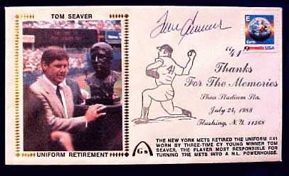  Tom Seaver - 1988 AUTOGRAPHED Gateway Cachet 'UNIFORM RETIREMENT' Baseball cards value