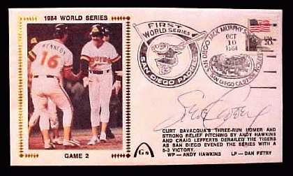  Steve Garvey - 1984 AUTOGRAPHED Gateway Cachet '1984 WORLD SERIES GAME #2' Baseball cards value