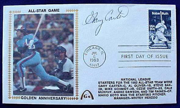  Gary Carter - 1983 AUTOGRAPHED Gateway Cachet 'ALL-STAR GAME' Baseball cards value