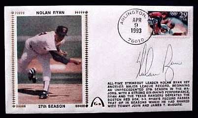 Nolan Ryan - 1993 AUTOGRAPHED Gateway Cachet '27th SEASON' Baseball cards value