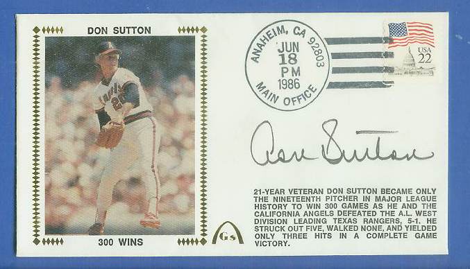  Don Sutton - 1986 AUTOGRAPHED Gateway Cachet '300 WINS' Baseball cards value