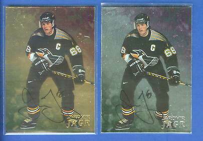  Jaromir Jagr - 1998-99 Be A Player AUTOGRAPH #261 GOLD SHORT PRINT Hockey cards value