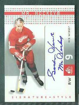 Gordie Howe - 2002-03 SP Game-Used #SS-GH Signature Style AUTOGRAPH Baseball cards value
