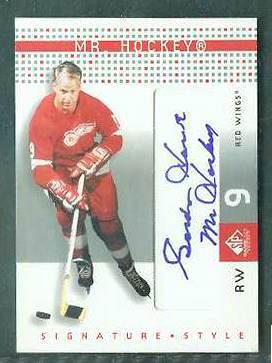   Gordie Howe - 2002-03 SP Game-Used #SS-GH Signature Style AUTOGRAPH Hockey cards value