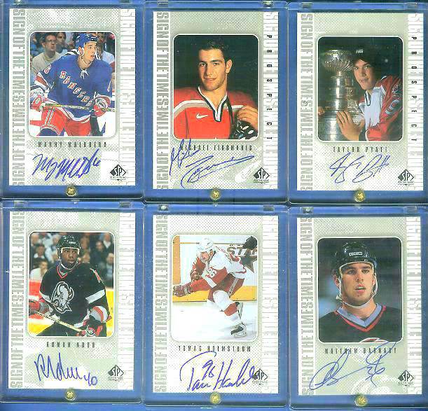  #MZ Michael Zigomanis - 1998-99 SP Authentic 'Sign of the Times' AUTOGRAPH Hockey cards value