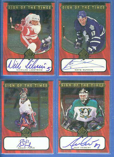   #GF Grant Fuhr - 1997-98 SP Authentic 'Sign of the Times' AUTOGRAPH Hockey cards value