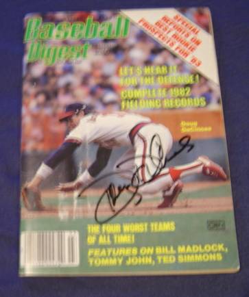  Doug DeCinces - AUTOGRAPHED 'Baseball Digest' (Angels) Baseball cards value