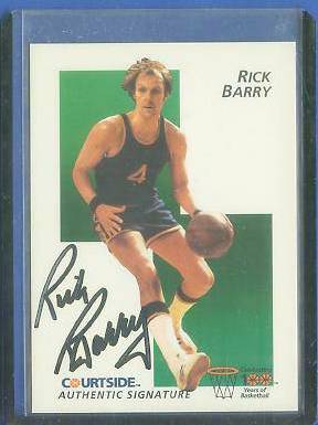  1992 Courtside #.3 RICK BARRY  AUTOGRAPH (Univ. of Miami) Basketball cards value