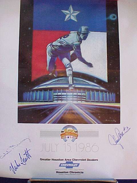  EDDIE MURRAY - AUTOGRAPHED 1986 Chevrolet ALL-STAR Game Poster (18x22) Baseball cards value