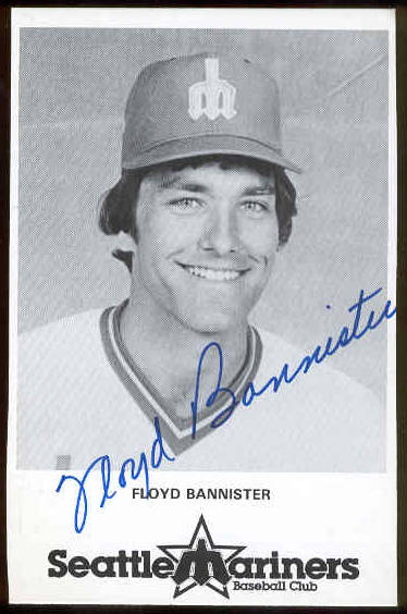  Floyd Bannister - AUTOGRAPHED Team-Issued Postcard (Mariners) Baseball cards value