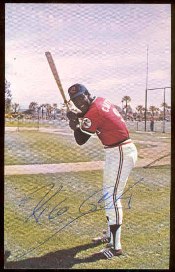  Rico Carty - AUTOGRAPHED Postcard (Indians) Baseball cards value