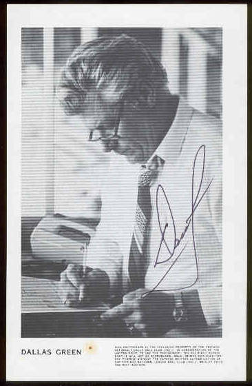  Dallas Green - AUTOGRAPHED Team-Issued Postcard (Phillies) Baseball cards value