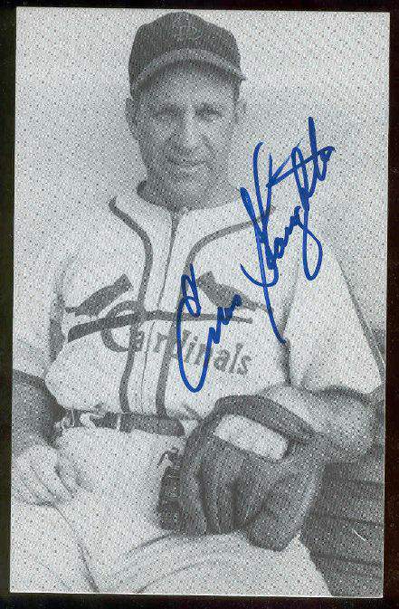  Enos Slaughter - AUTOGRAPHED 1985 TCMA Postcard (Cardinals) Baseball cards value