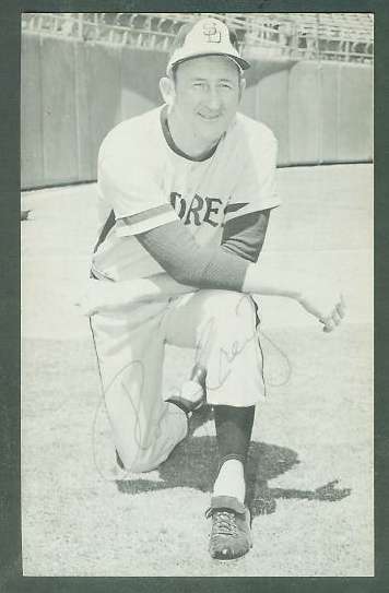  Roger Craig - AUTOGRAPHED postcard (Padres) Baseball cards value