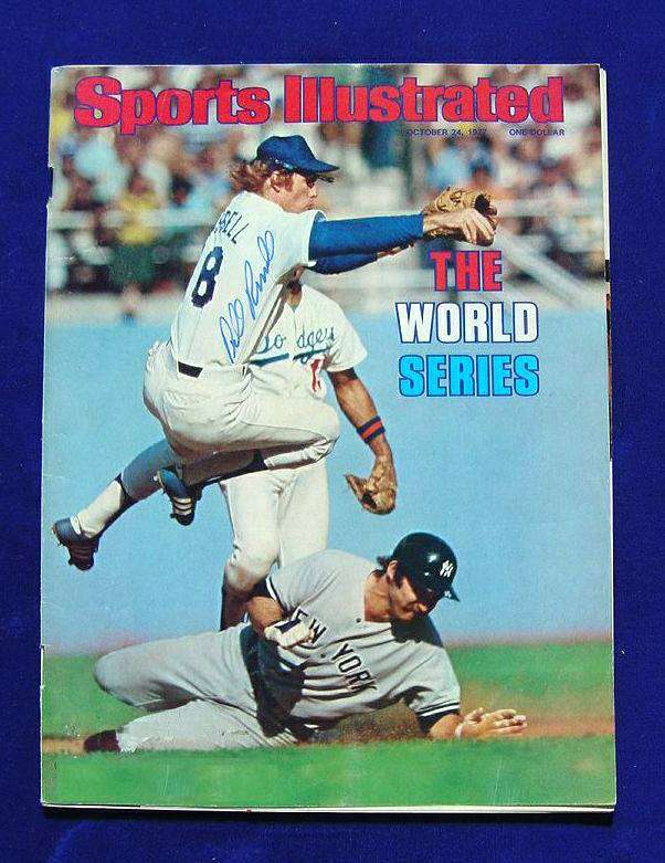  Bill Russell - AUTOGRAPHED 1977 SPORTS ILLUSTRATED (Dodgers) Baseball cards value