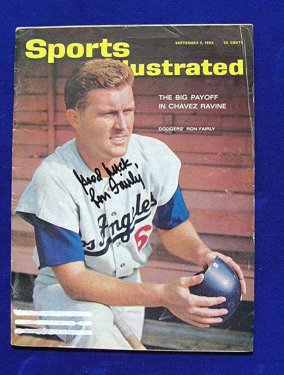  Ron Fairly - AUTOGRAPHED 1963 SPORTS ILLUSTRATED (Dodgers) Baseball cards value