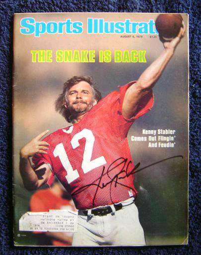  Kenny Stabler - AUTOGRAPHED 1979 Sports Illustrated Football cards value