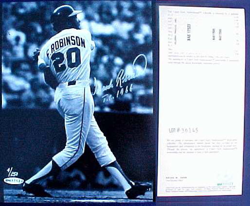  Frank Robinson - UDA AUTOGRAPHED 8x10 (Orioles) Baseball cards value