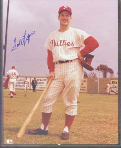  Ted Lepcio - Autographed COLOR 8x10 w/COA (Phillies) Baseball cards value
